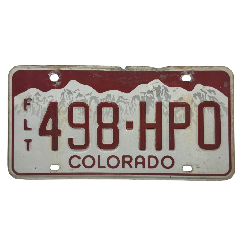 Placă de înmatriculare din Colorado
