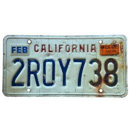 Placă de înmatriculare din California