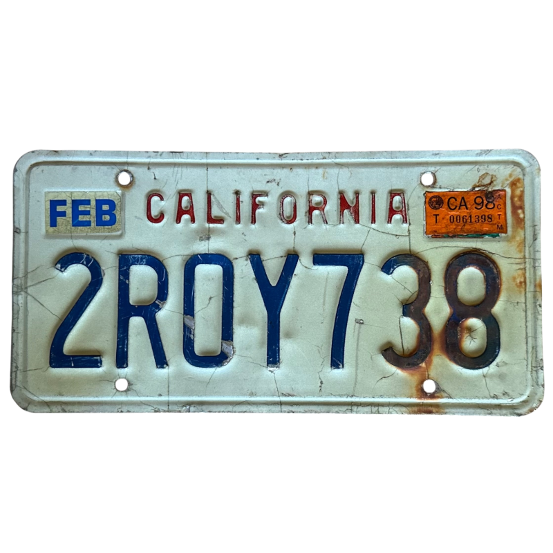 Placă de înmatriculare din California