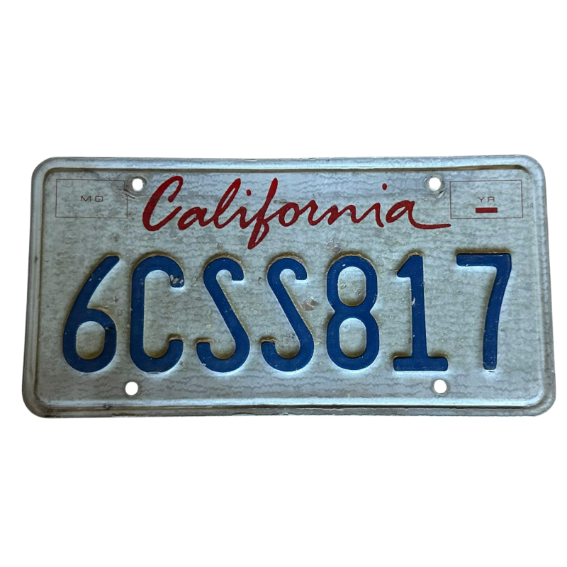 Placă de înmatriculare din California