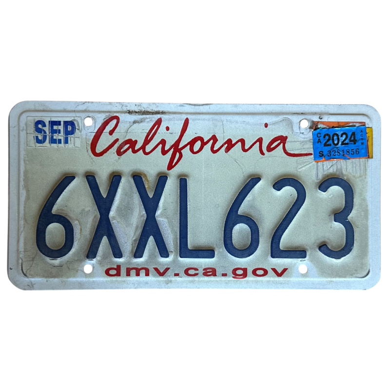 Placă de înmatriculare din California