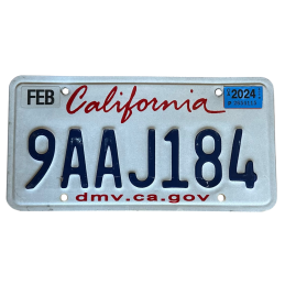 Placă de înmatriculare din California