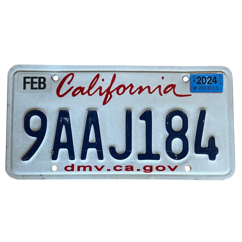 Placă de înmatriculare din California