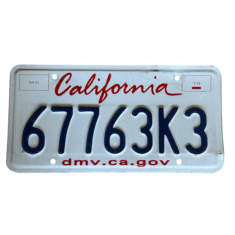 Placă de înmatriculare din California