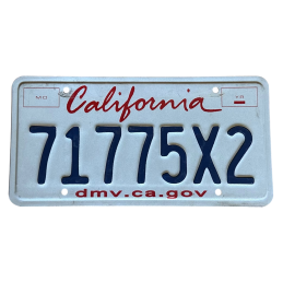 Placă de înmatriculare din California