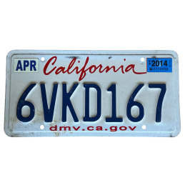 Placă de înmatriculare din California