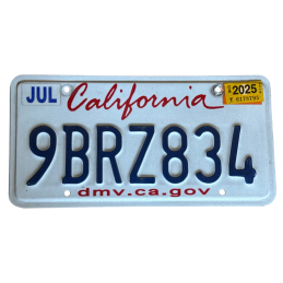 Placă de înmatriculare din California