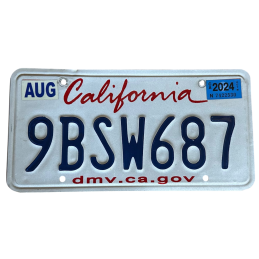 Placă de înmatriculare din California