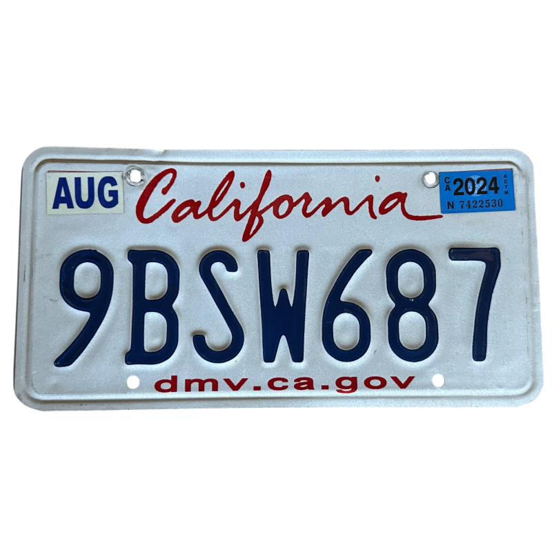 Placă de înmatriculare din California