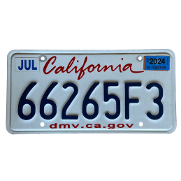 Placă de înmatriculare din California