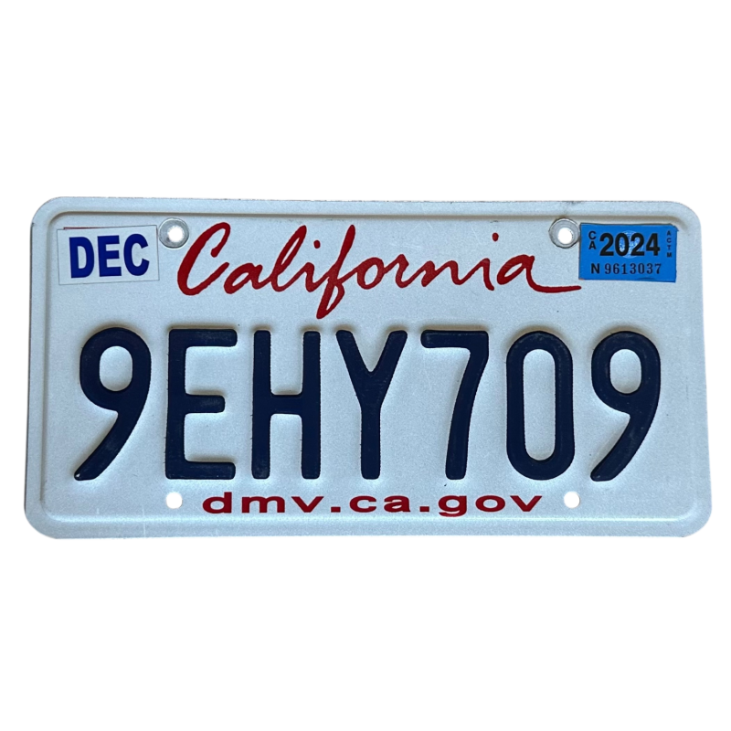 Placă de înmatriculare din California