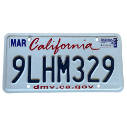 Placă de înmatriculare din California