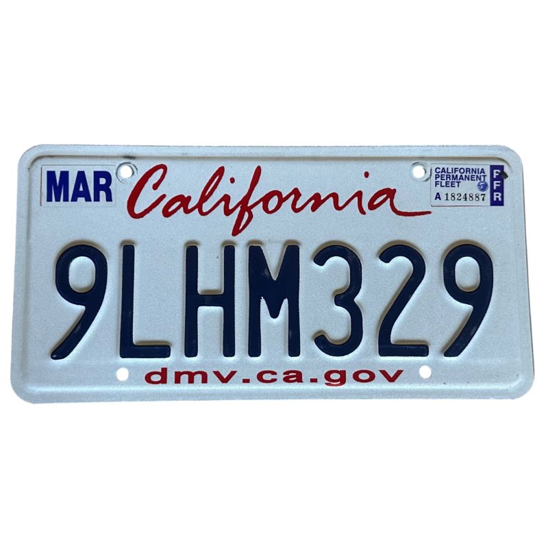 Placă de înmatriculare din California