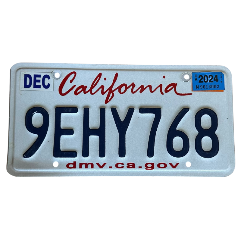 Placă de înmatriculare din California
