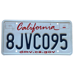 Placă de înmatriculare din California