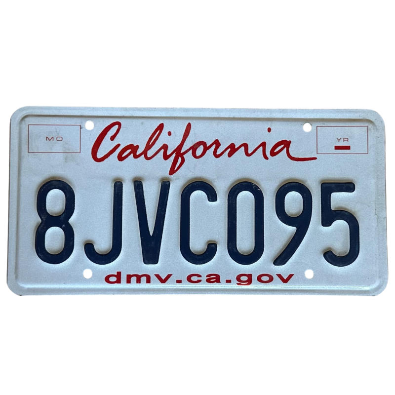 Placă de înmatriculare din California