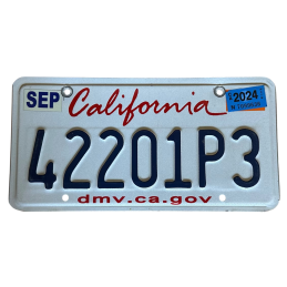 Placă de înmatriculare din California