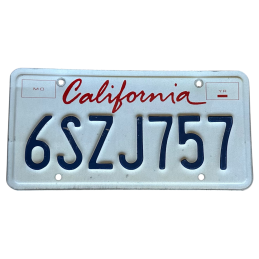 Placă de înmatriculare din California