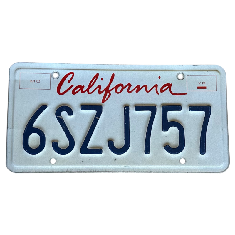 Placă de înmatriculare din California