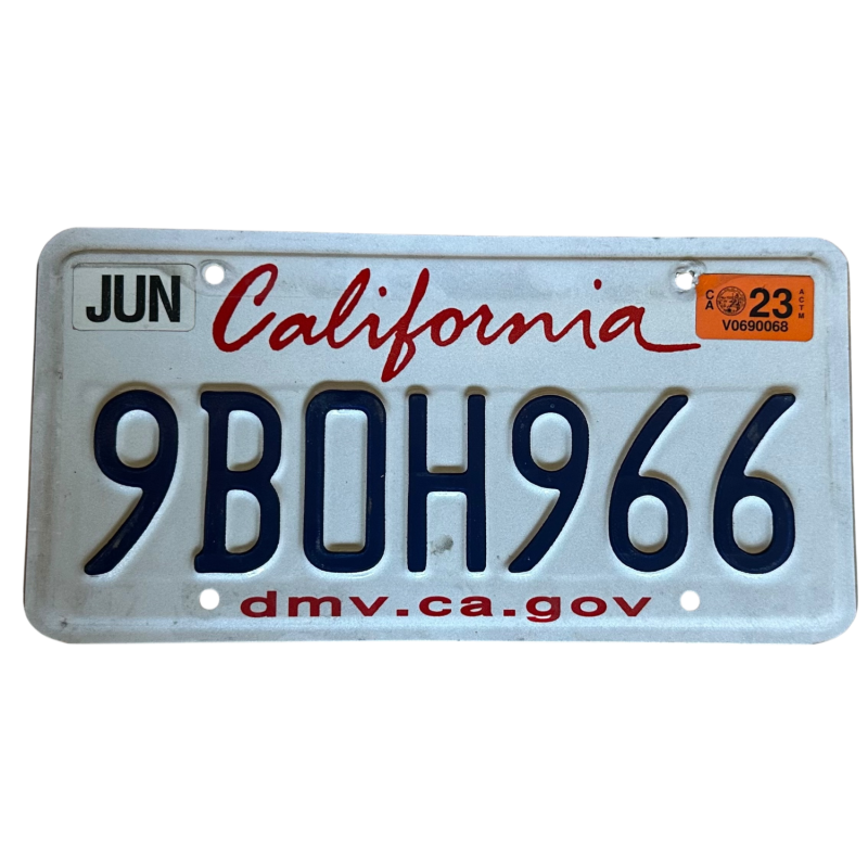 Placă de înmatriculare din California