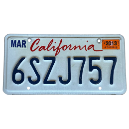 Placă de înmatriculare din California
