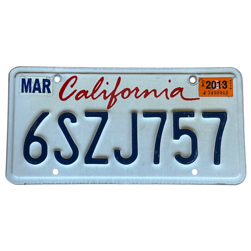 Placă de înmatriculare din California
