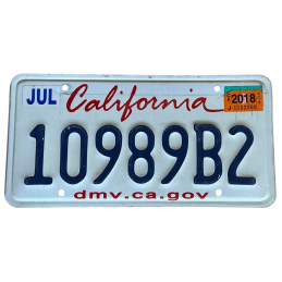 Placă de înmatriculare din California