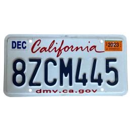 Placă de înmatriculare din California