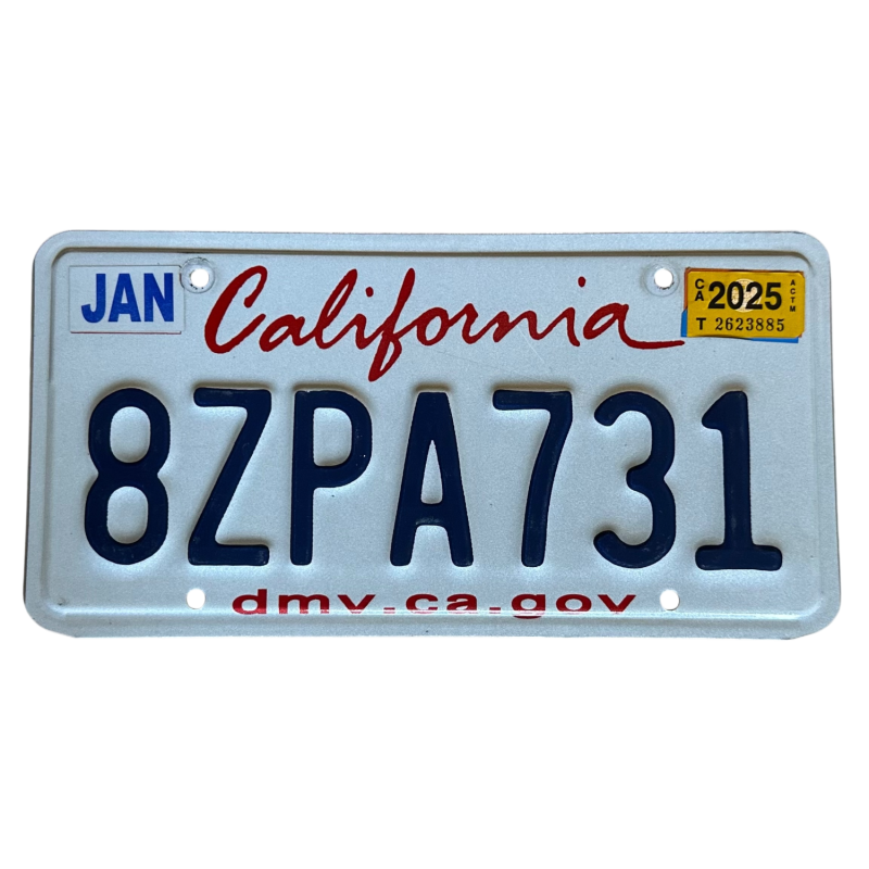 Placă de înmatriculare din California