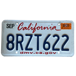 Placă de înmatriculare din California