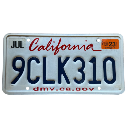 Placă de înmatriculare din California