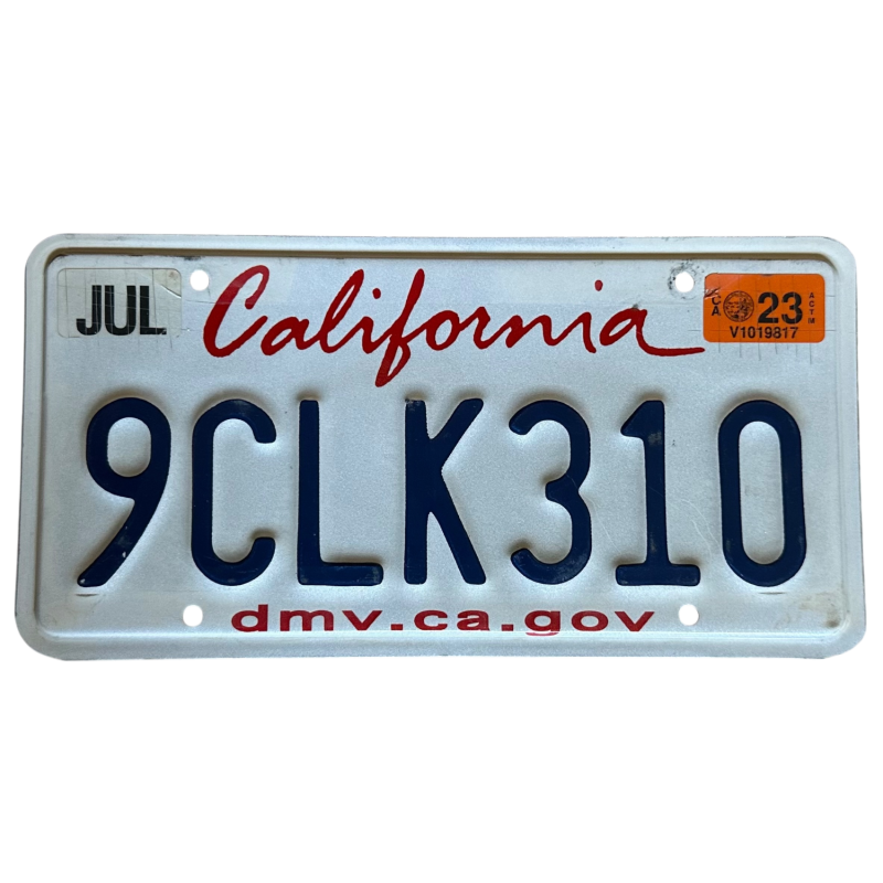 Placă de înmatriculare din California
