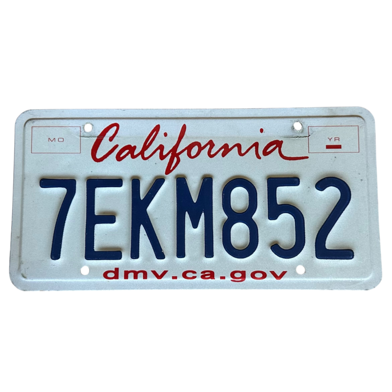 Placă de înmatriculare din California