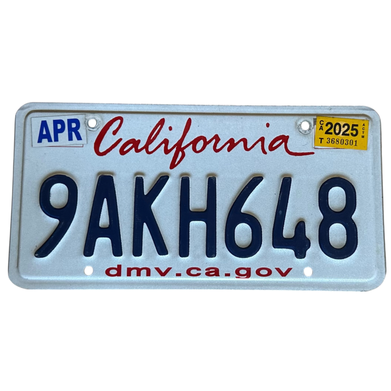 Placă de înmatriculare din California