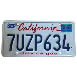 Placă de înmatriculare din California