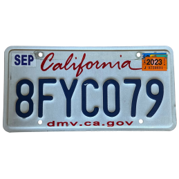 Placă de înmatriculare din California