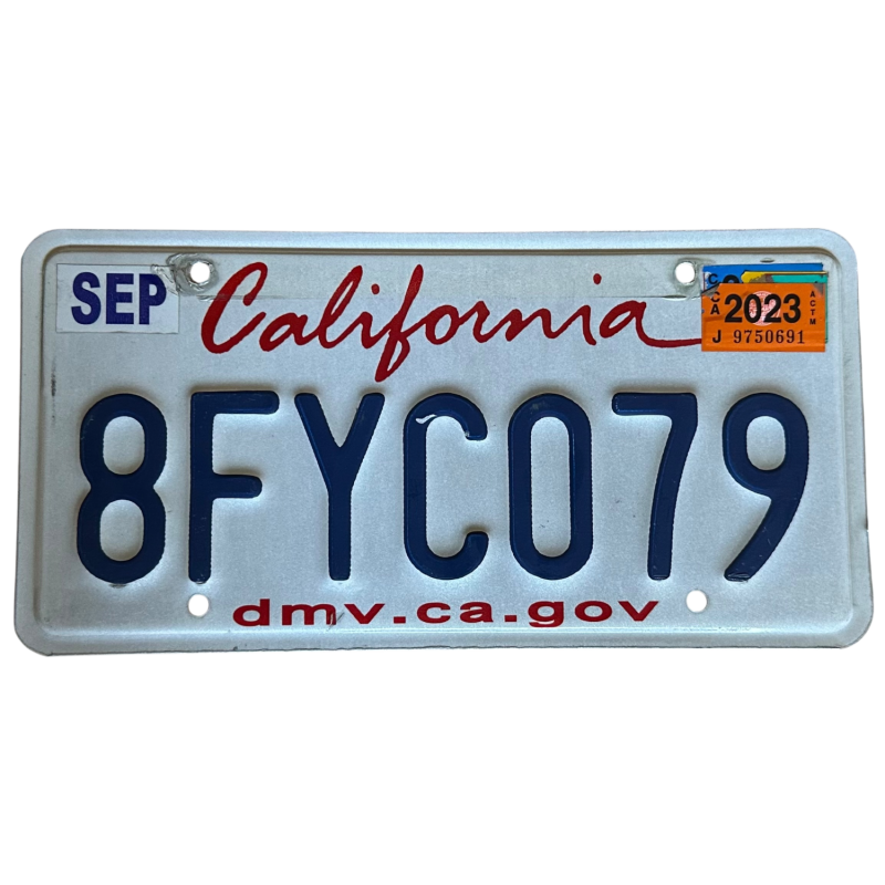 Placă de înmatriculare din California