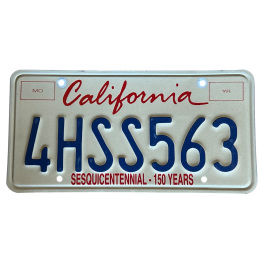Placă de înmatriculare din California