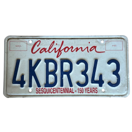 Placă de înmatriculare din California