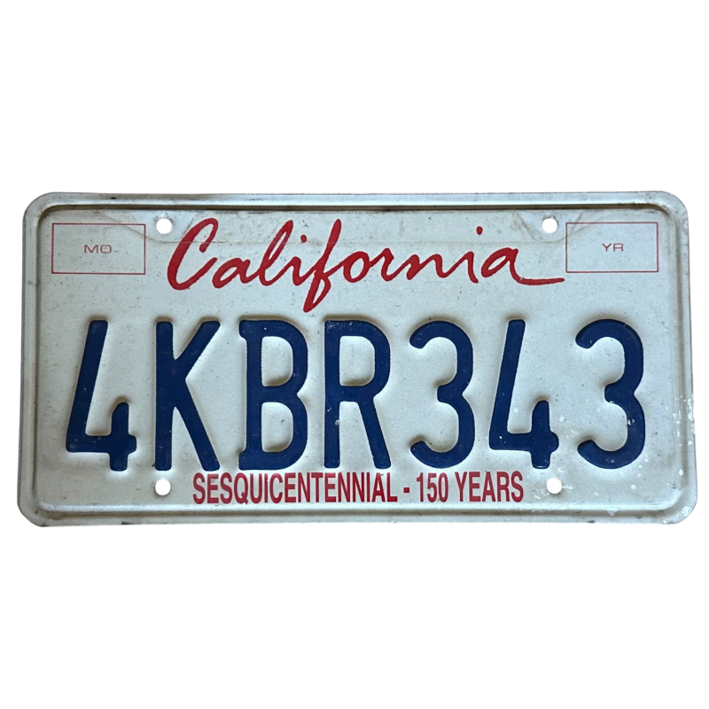 Placă de înmatriculare din California