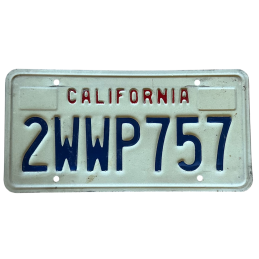 Placă de înmatriculare din California