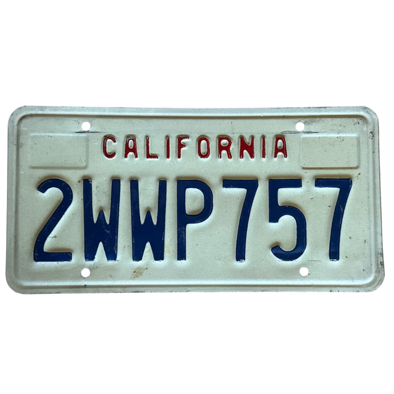 Placă de înmatriculare din California