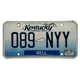Placă de înmatriculare din Kentucky