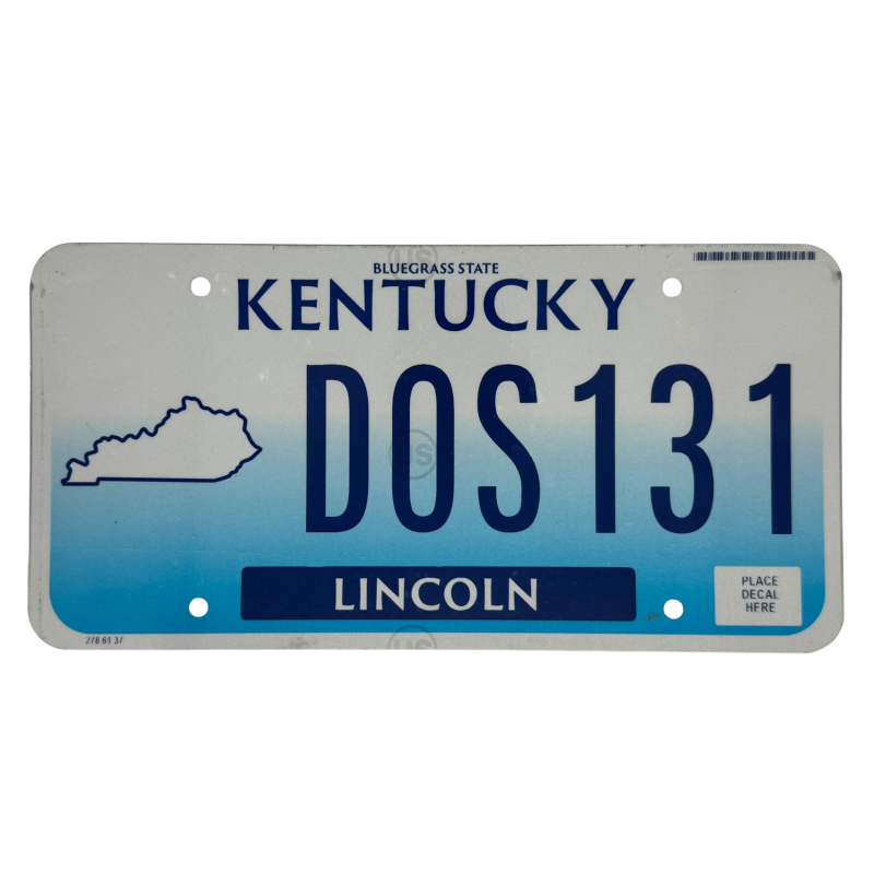 Placă de înmatriculare din Kentucky
