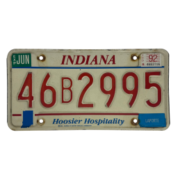 Placă de înmatriculare Indiana