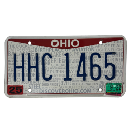 Placă de înmatriculare din Ohio