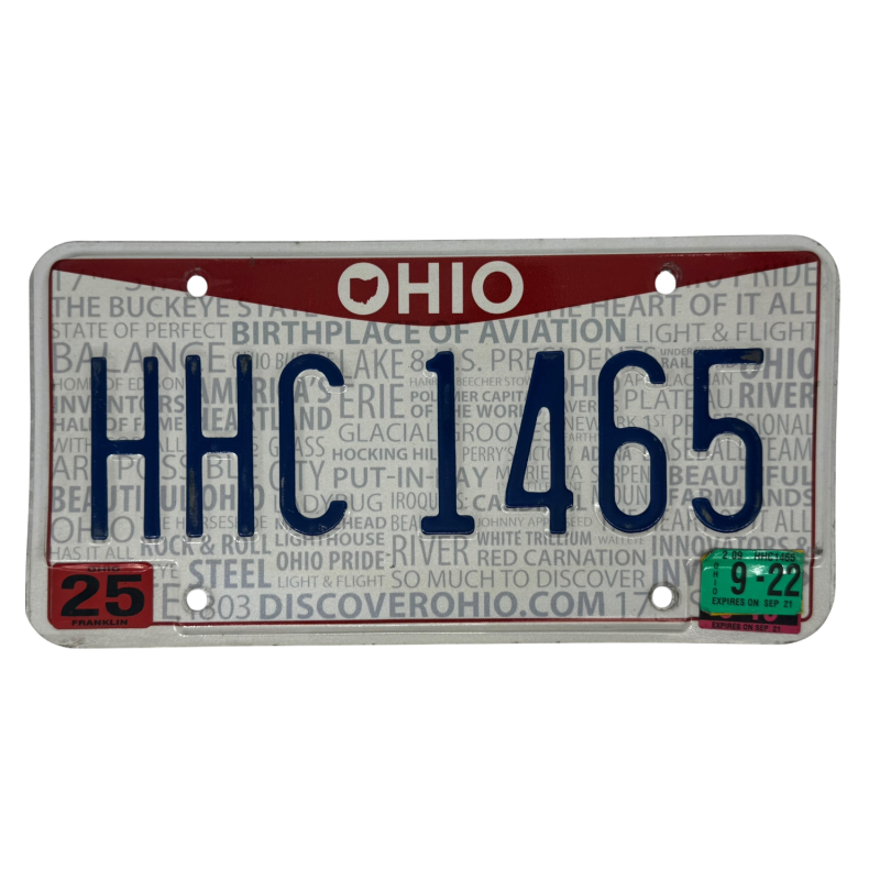 Placă de înmatriculare din Ohio