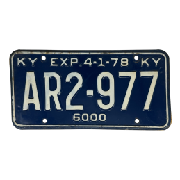 Placă de înmatriculare din Kentucky