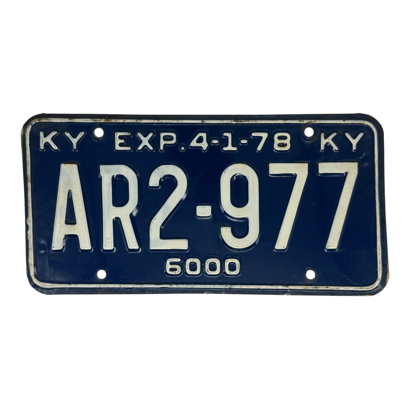 Placă de înmatriculare din Kentucky