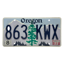 Placă de înmatriculare Oregon